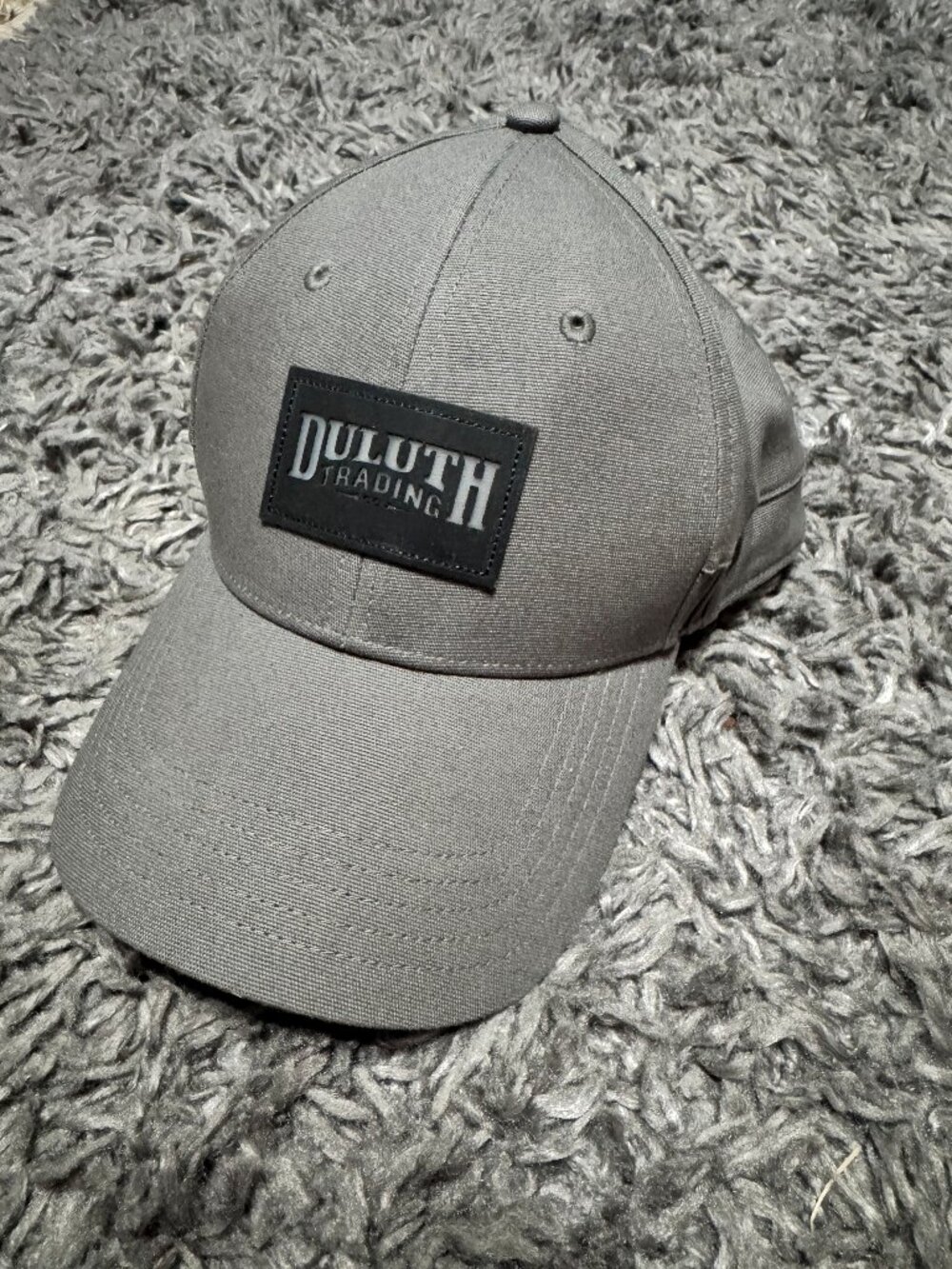 Duluth Trading Company Gray Patch Baseball Cap